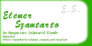 elemer szamtarto business card